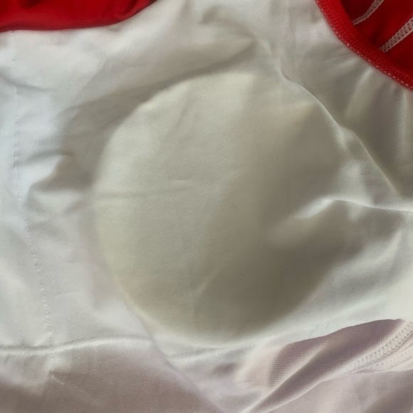 NWOT Red and white off the shoulder one piece. Large. - Picture 6 of 6